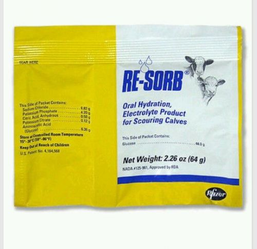 Resorb 64g (1 package) Oral Hydration For Scouring Calves