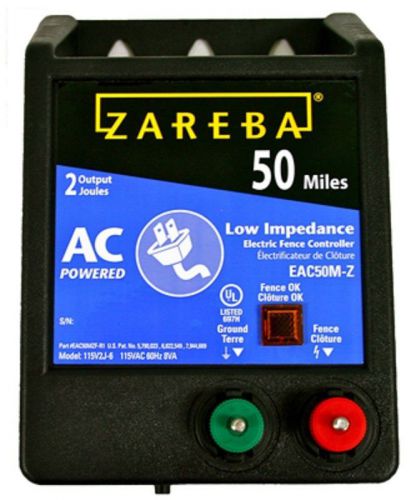 Zareba 120v ac-powered low-impedence 50-mile-range fence charger for sale