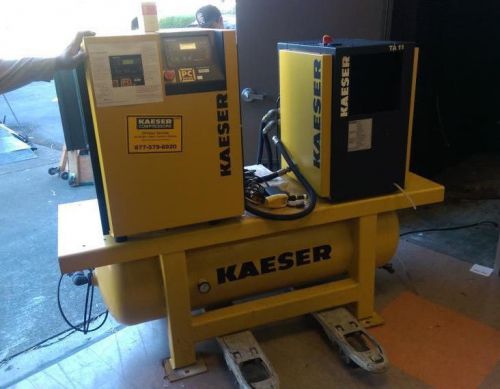 Kaeser sm11 rotary screw compressor tank mounted with ta11 air dryer for sale