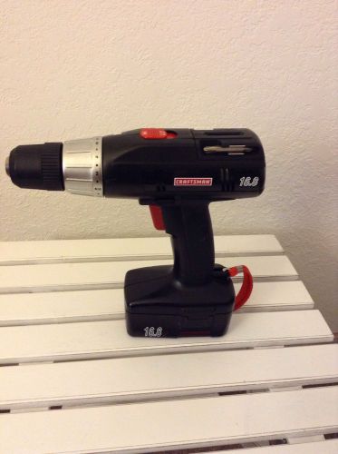 Craftsman 16.8 Drill+ Battery, No Charger, 3/8 in Drill/Driver VSR; : 973-111430