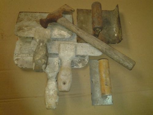 Dry wall hawk, trowels, masonry tools, spackle knifes. Bundle. (see add photos)