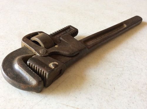 Vintage Trimo Mark 14 Drop Forged Wrench 14&#034; - PATD 1889 97 - TRIMONT MFG CO USA