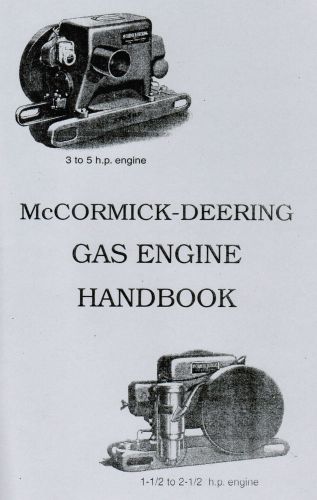 International McCormick Deering Type M Gas Engine Motor Handbook Hit Miss 1.5hp