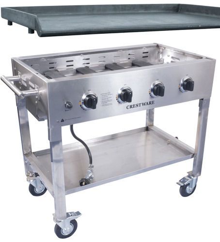 Crestware pcg-base and pcg-gt folding portable commercial griddle for sale