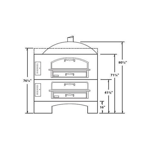 Marsal and sons mb-42 stacked pizza oven double deck for sale