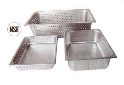 Steam Table PERFORATED - 4&#034; Deep Full Size Pans s/s - Lot of 4