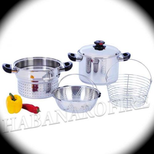 New Discount Spaghetti Cooker / Stockpot / Steamer Includes Basket &amp; Colander