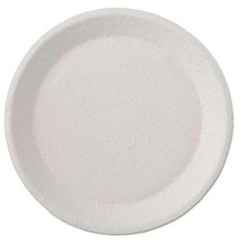 Chinet® Savaday Molded Fiber Dinnerware, Plate, 9&#034; dia, White, 125/Pack, 4 Packs