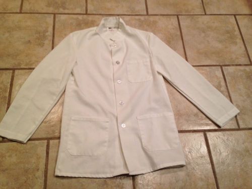 BEST White Chefs Coat Jacket 36 Small Cooking Uniform New w/out tag Cotton Blend