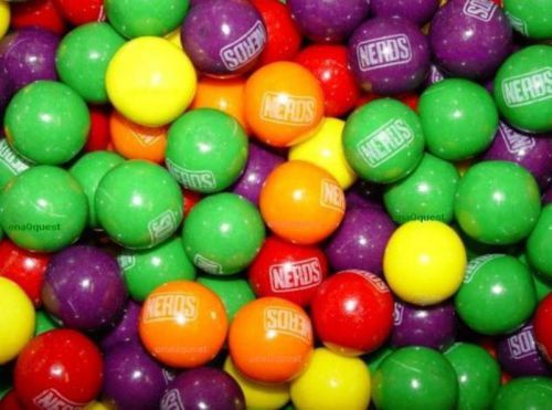 2lb NERDS GUMBALLS BULK 1&#034; candy fill BUBBLEGUM fruit vend OAK bubble gum balls