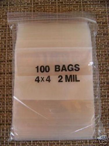 PLASTIC BAG 4x4 zip lock white block small poly 100