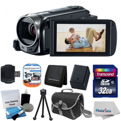 New canon vixia hf r500 1080hd video digital camcorder + 32gb complete full kit for sale