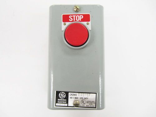 NIB GE General Electric CR2943 NA101F Red Stop Pushbutton One-Unit Station