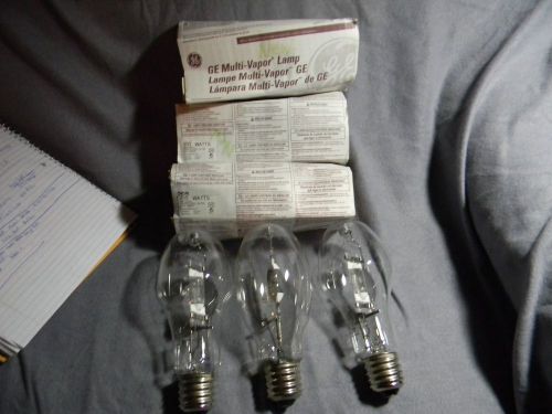 LOT 3 G.E. Multi Vapor Metal Halide Lamp Bulbs 250 Watt  MVR 250/U New old Stock