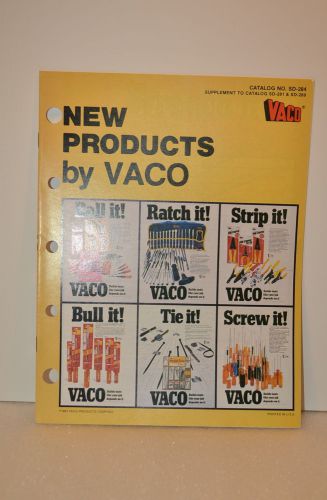 VACO Tools NEW PRODUCTS CATALOG No. SD-284 (1983) (JRW #019) Pliers Screwdriver