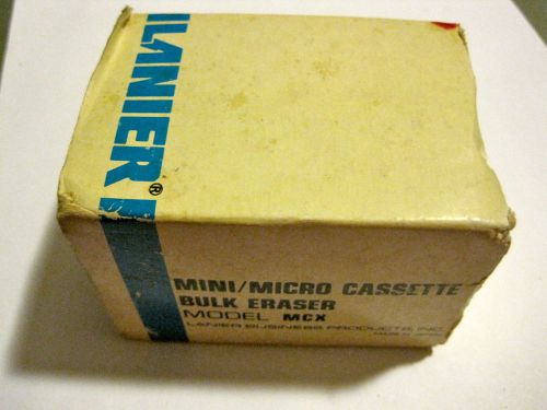 Lanier Micro/Mini Cassette Bulk Tape Eraser Model MCX in Original Box, VGC