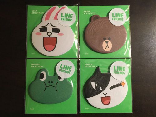 8 DIFFERENT LINE FRIENDS STICKY NOTES BOSS MOON JAMES CONY BROWN JESSICA LEONARD