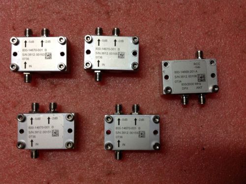 Qty:5 Allgon Splitter -5dB, -2dB RF Microwave a Combiner DPX ANT RCC