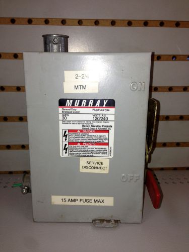 Murray GP321N1 Fusible General Duty Safety Switch 30 Amp