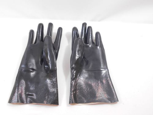 Pair of Black Industrial Gloves Large