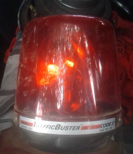 Code 3 Traffic Buster Model 550 12v Red Emergency Beacon, Semi, Tow Truck, Pilot