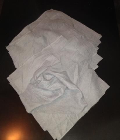 20 Grey Rags - Brand New -  Approx. 12&#034;x12&#034; - Durable - Raw edges -