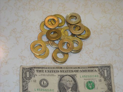 Lot of 25 new 1/2&#034; brass washers.  1 1/16&#034; OD, 3/32&#034; thick