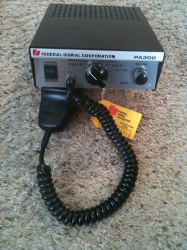 Federal signal pa300 electronic siren includes microphone for sale