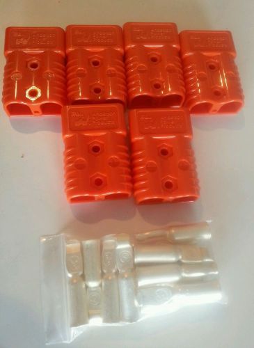 6 ANDERSON SB175 ORANGE CONNECTORS and #2 awg contact&#039;s. Great Deal