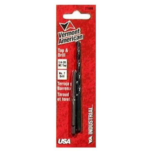 Vermont american 21666 size 1/4 x 20 nc tap no 7 drill bit combo for sale