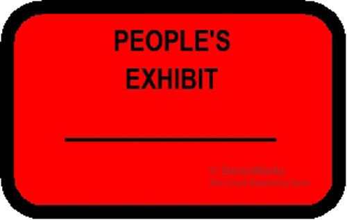 People&#039;s exhibit labels stickers red  492 per pack for sale