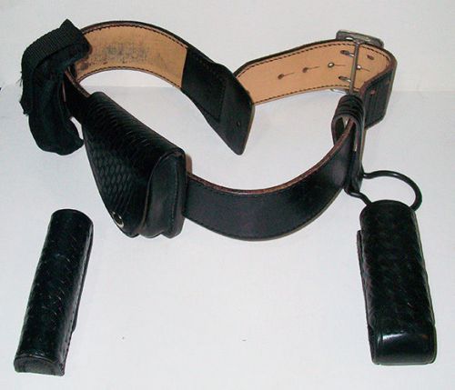 Gould &amp; goodrich smooth black duty belt &amp; pieces by stallion, don blume for sale