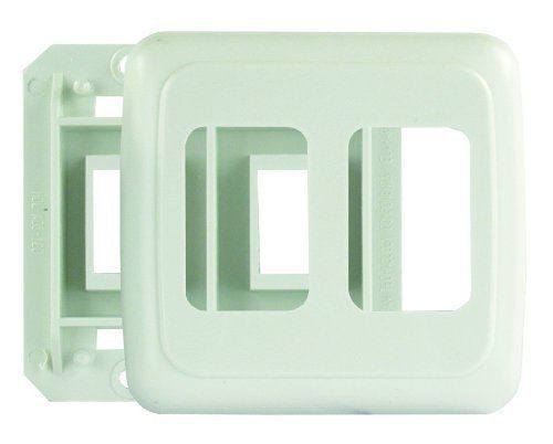 JR Products 12115 Double -White Switch Base and Face Plate