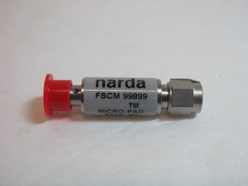 Narda 4779-60 Attenuator.  DC to 18GHz,  60dB,  SMA(M-F) Connectors.  NEW.