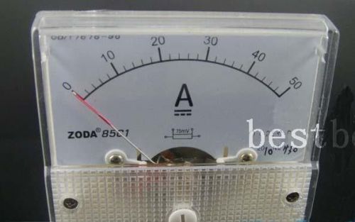 Analog AMP Panel Meter Gauge DC 0~50A 85C1 Brand New