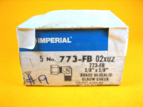 Imperial Eastman - 773-FB 02x02 - Brass Hi-Seal Elbow Check, 1/8&#034;x1/8&#034; Box of 5