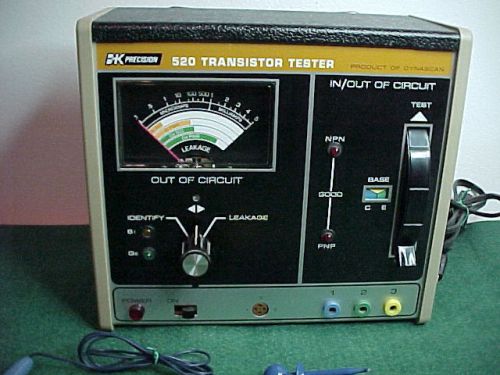BK Precision Transistor Tester 520 With Leads and Manual