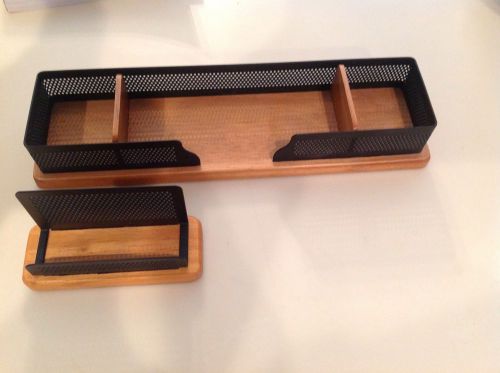 Desk Assessory Set in Chery and Black Finish New