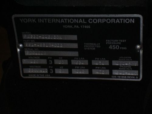 York 6 cylinder semi-hermetic refrigeration compressor