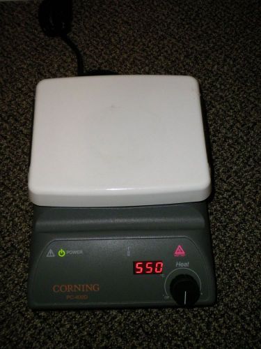 Nice corning 5x7 inch ceramic top pc-400d hot plate w/ digital display 120v lab for sale