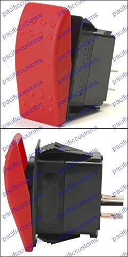 Contura II Soft Red 12 Volt 20 Amp Off / Momentary On Rocker Switch