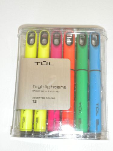 NEW TUL HIGHLIGHTERS----SET OF 12----ASSORTED COLORS