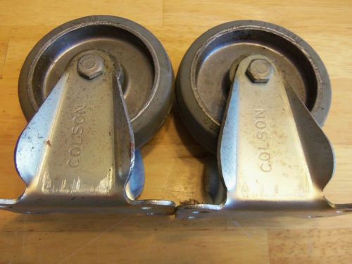 SET OF ( 2 ) COLSON SWIVEL CASTERS NEW OLD STOCK