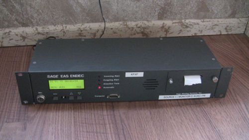 Sage EAS 1822 ENDEC Alerting System TV Station Cleanout