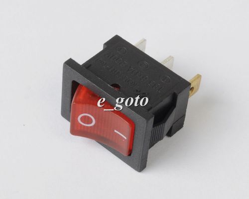 Red On-Off  Button 3 Pin DPST Rocker Switch 250V AC 6A KCD4-102