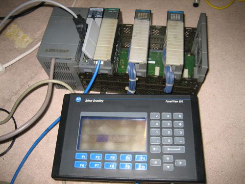 Allen Bradley PLC SLC500 7-Slot Rack with CPU L541 &amp; PanelView 550 2711-B5A1