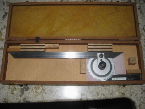 BROWN &amp; SHARPE 599-490-12 Machinist CNC Bevel Protractor with 12&#034; Blade