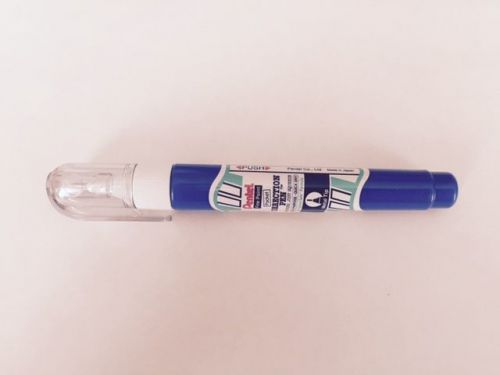 Pentel ZL62-W Correction Pen with pocket clip - 7mL - Fine Pt - White -Quick Dry