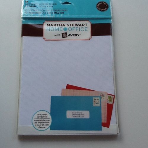 Martha Stewart Avery White Permanent Mailing Labels 42 count 1 5/16 x 4 Lot of 7