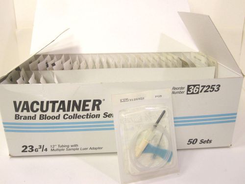 lot 31 BD Vacutainer Butterfly Blood Collection Set 23g 3/4&#034; w/o Safety 12&#034; Tube